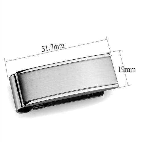 High polished (no plating) Stainless Steel Money clip with No Stone