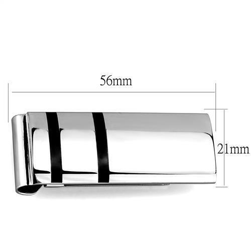 High polished (no plating) Stainless Steel Money clip with No Stone