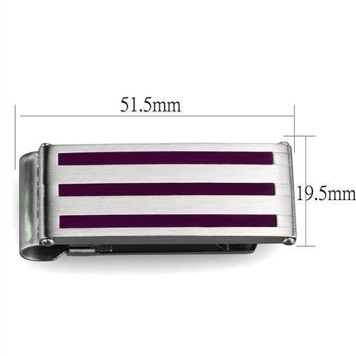 High polished (no plating) Stainless Steel Money clip with No Stone