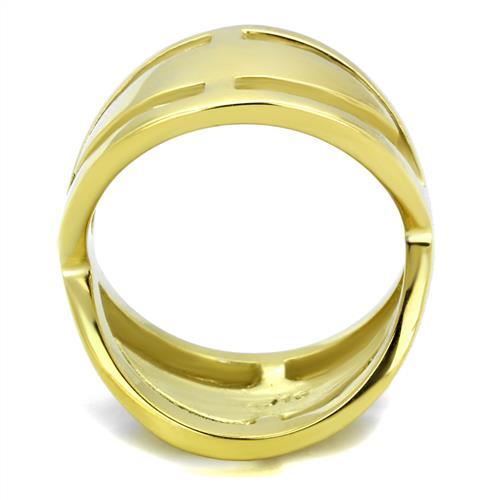 IP Gold(Ion Plating) Stainless Steel Ring with No Stone