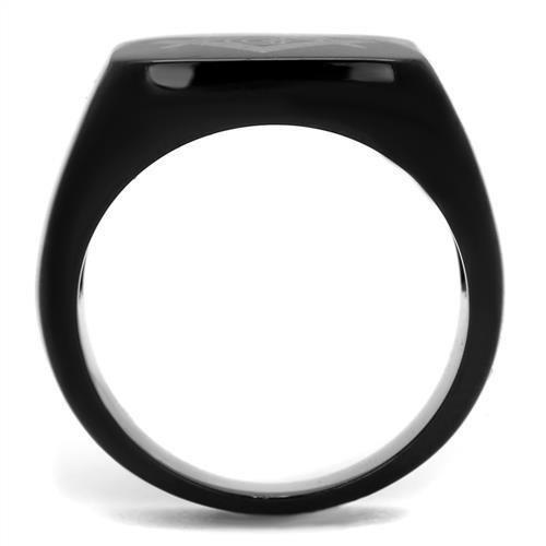 IP Black(Ion Plating) Stainless Steel Ring with No Stone