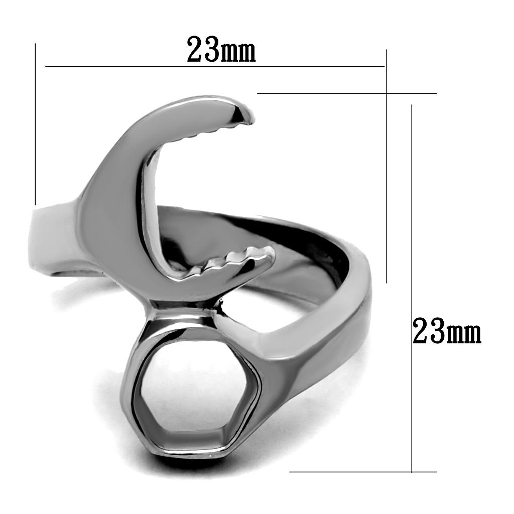 High polished (no plating) Stainless Steel Ring with No Stone
