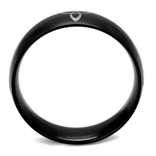 Two-Tone IP Black Stainless Steel Ring with No Stone