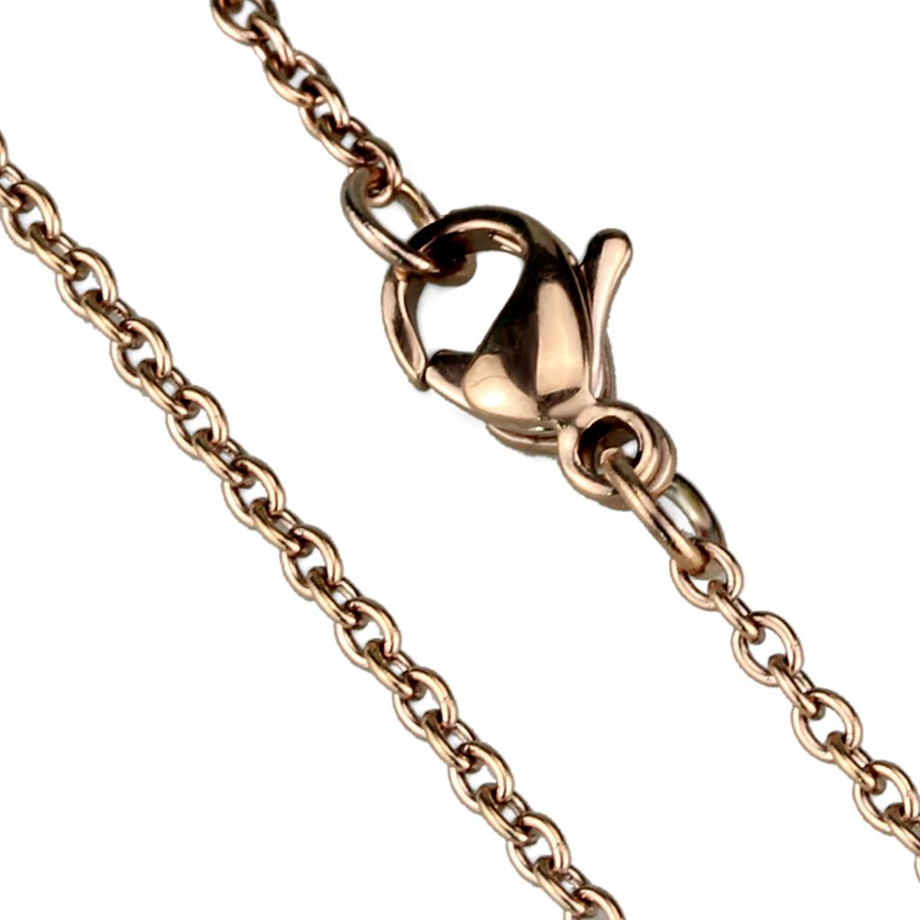 IP Rose Gold(Ion Plating) Stainless Steel Chain with No Stone
