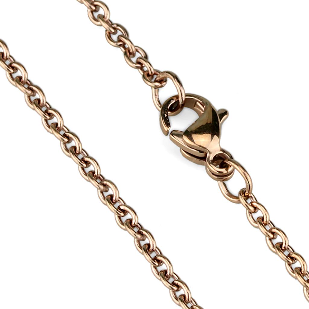 IP Rose Gold(Ion Plating) Stainless Steel Chain with No Stone