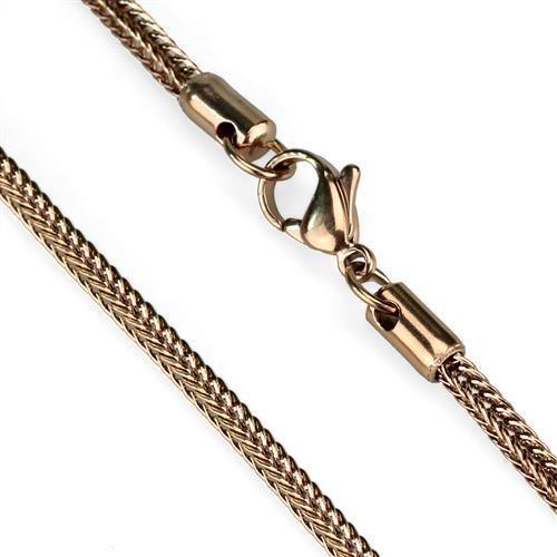 IP Rose Gold(Ion Plating) Stainless Steel Chain with No Stone