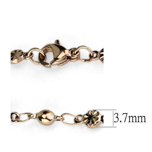 IP Rose Gold(Ion Plating) Stainless Steel Chain with No Stone