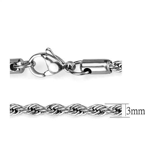 High polished (no plating) Stainless Steel Chain with No Stone