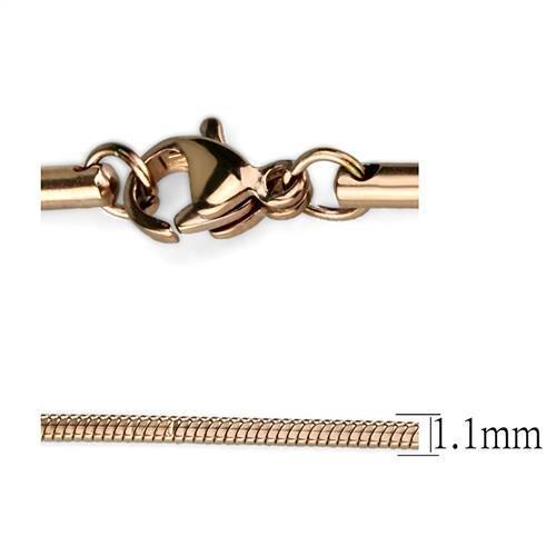 IP Rose Gold(Ion Plating) Stainless Steel Chain with No Stone