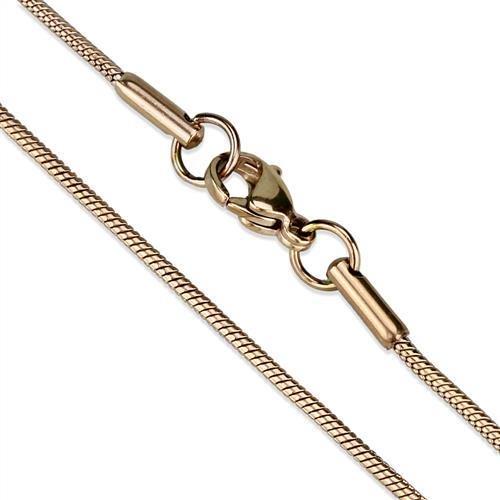 IP Rose Gold(Ion Plating) Stainless Steel Chain with No Stone