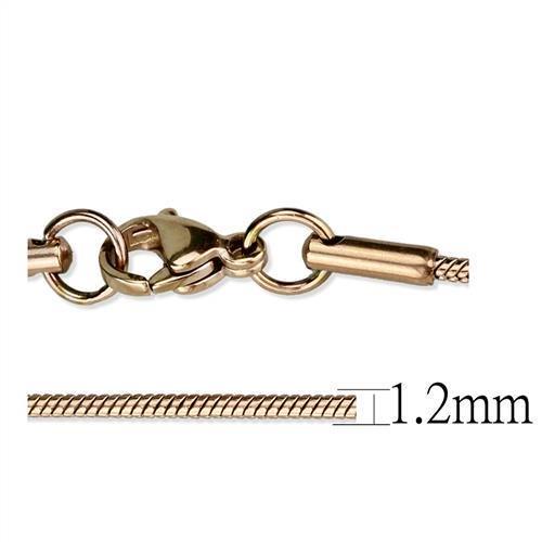 IP Rose Gold(Ion Plating) Stainless Steel Chain with No Stone