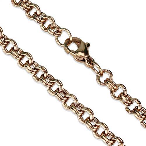 IP Rose Gold(Ion Plating) Stainless Steel Chain with No Stone