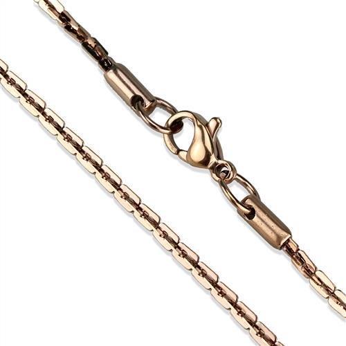 IP Rose Gold(Ion Plating) Stainless Steel Chain with No Stone
