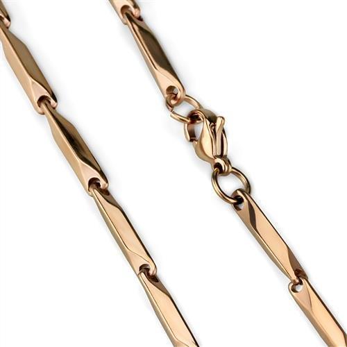 IP Rose Gold(Ion Plating) Stainless Steel Chain with No Stone