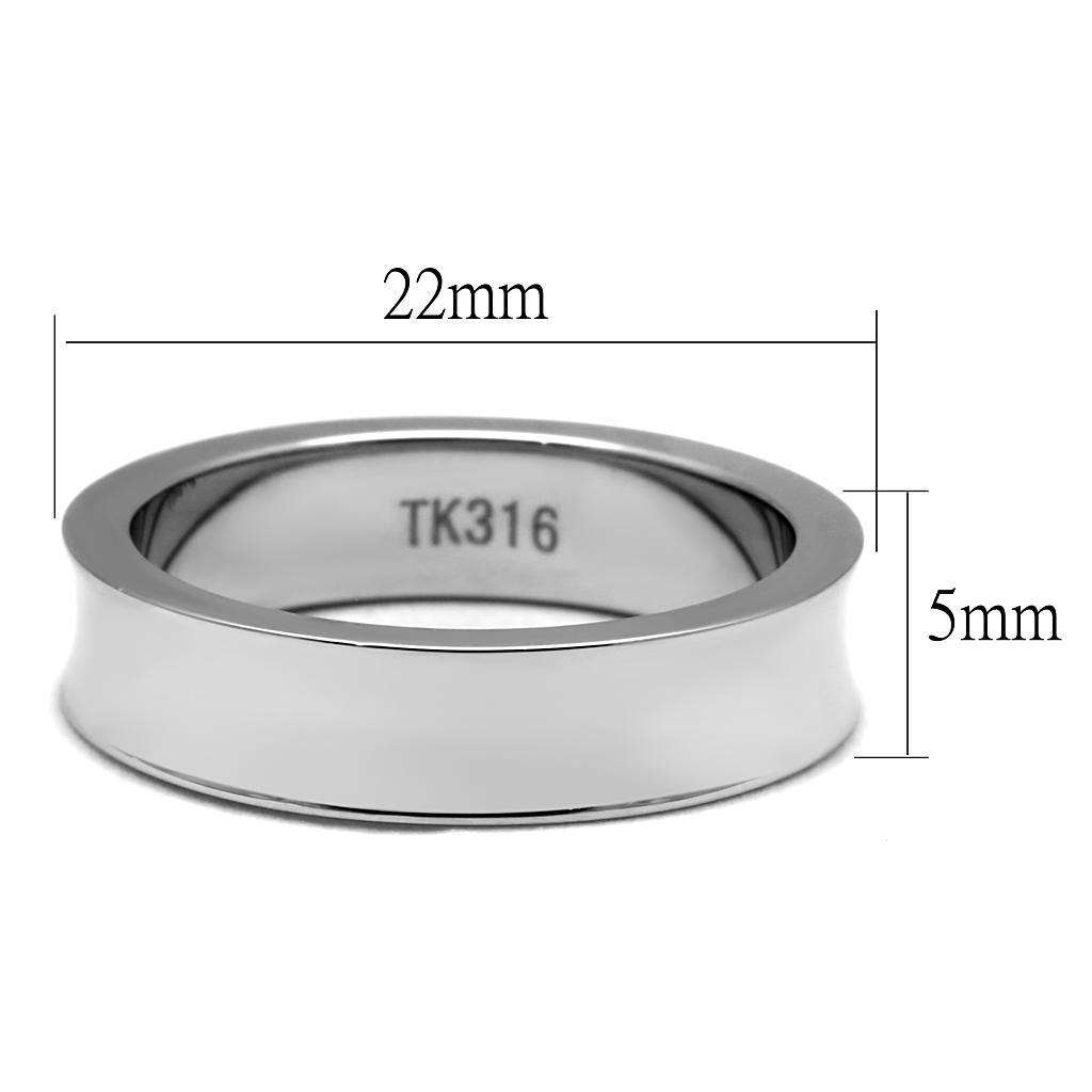 High polished (no plating) Stainless Steel Ring with No Stone