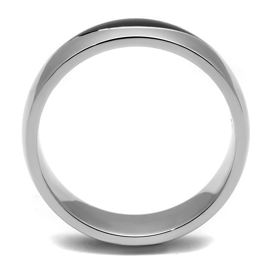Two-Tone IP Black (Ion Plating) Stainless Steel Ring with No Stone