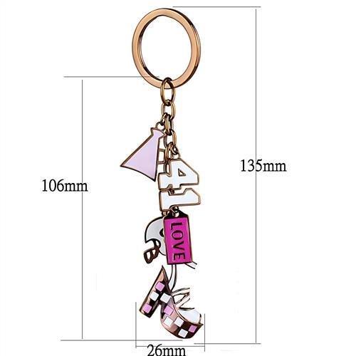 IP Coffee light Stainless Steel Key Ring with Epoxy  in Multi Color