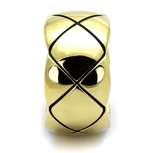 IP Gold(Ion Plating) Stainless Steel Ring with No Stone