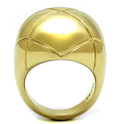 IP Gold(Ion Plating) Stainless Steel Ring with No Stone