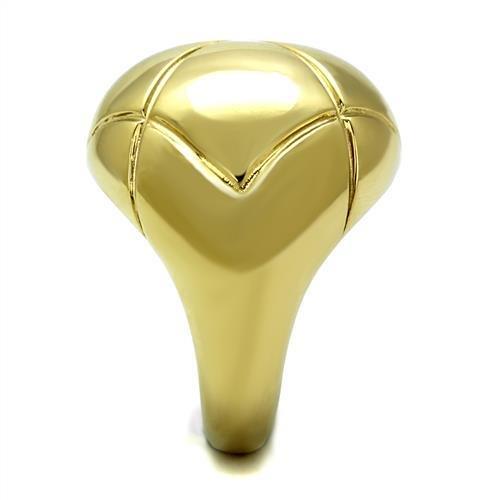 IP Gold(Ion Plating) Stainless Steel Ring with No Stone