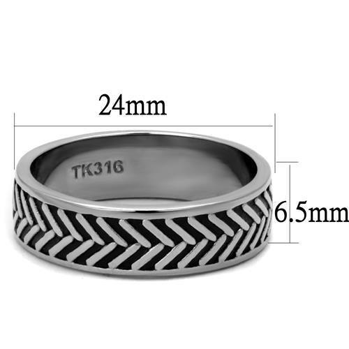 High polished (no plating) Stainless Steel Ring with No Stone