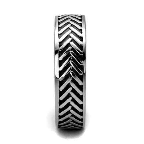 High polished (no plating) Stainless Steel Ring with No Stone
