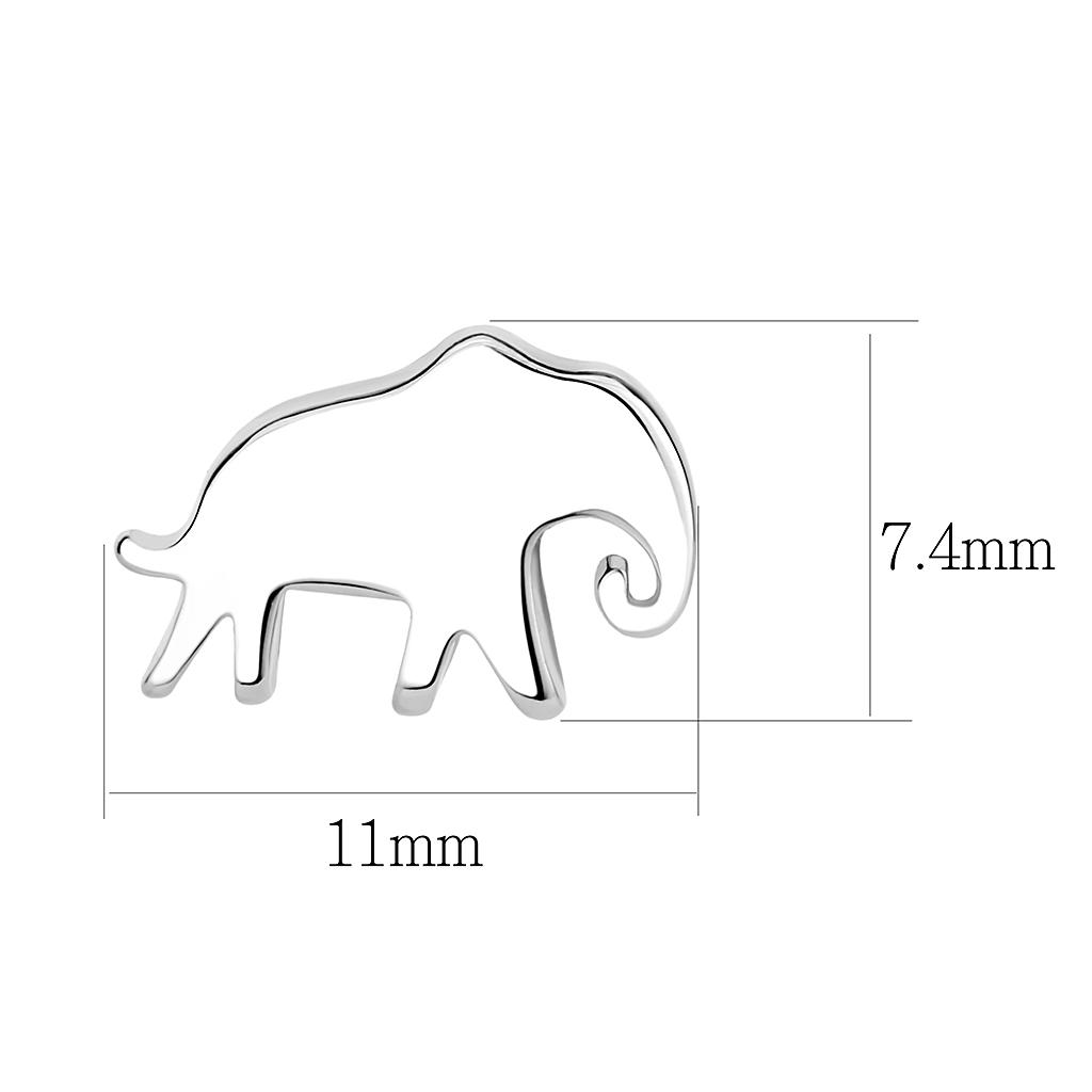 High polished (no plating) Stainless Steel Earrings with No Stone