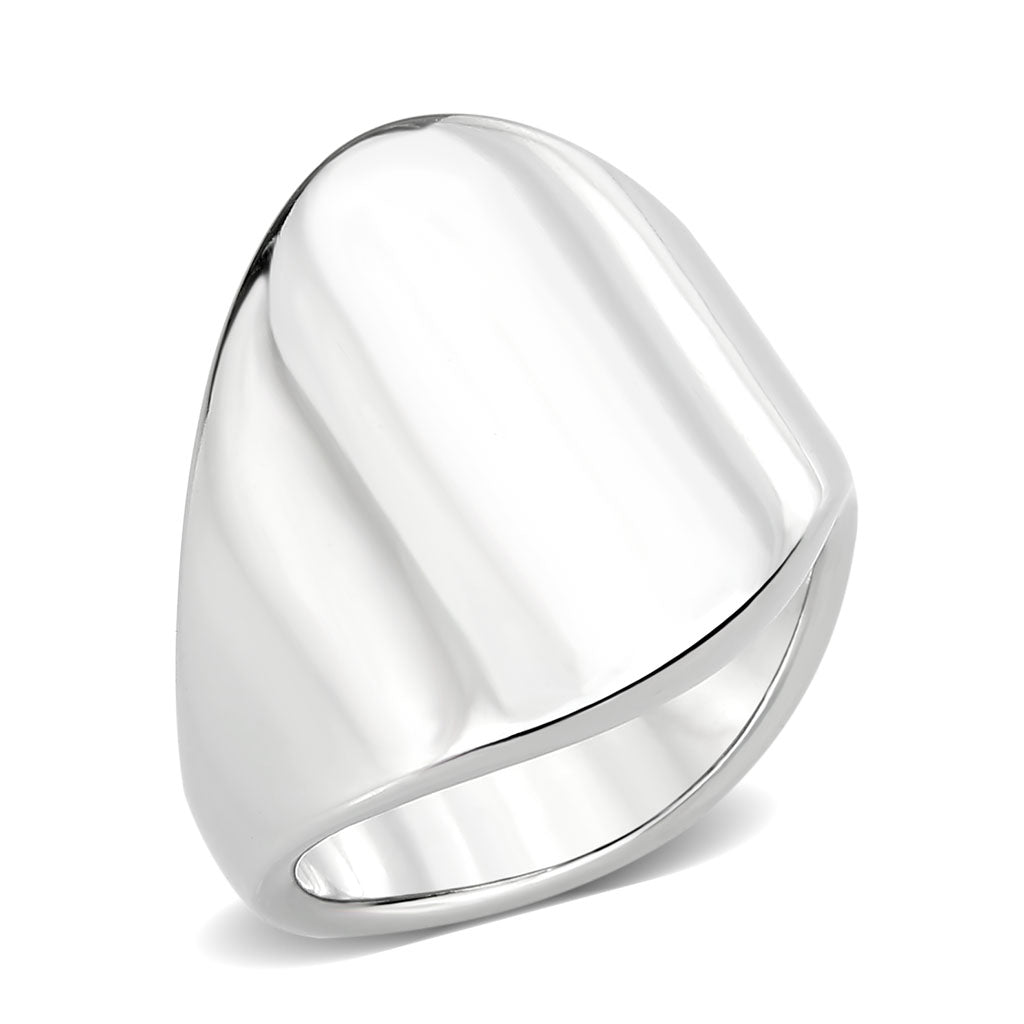 High polished (no plating) Stainless Steel Ring with NoStone in No Stone