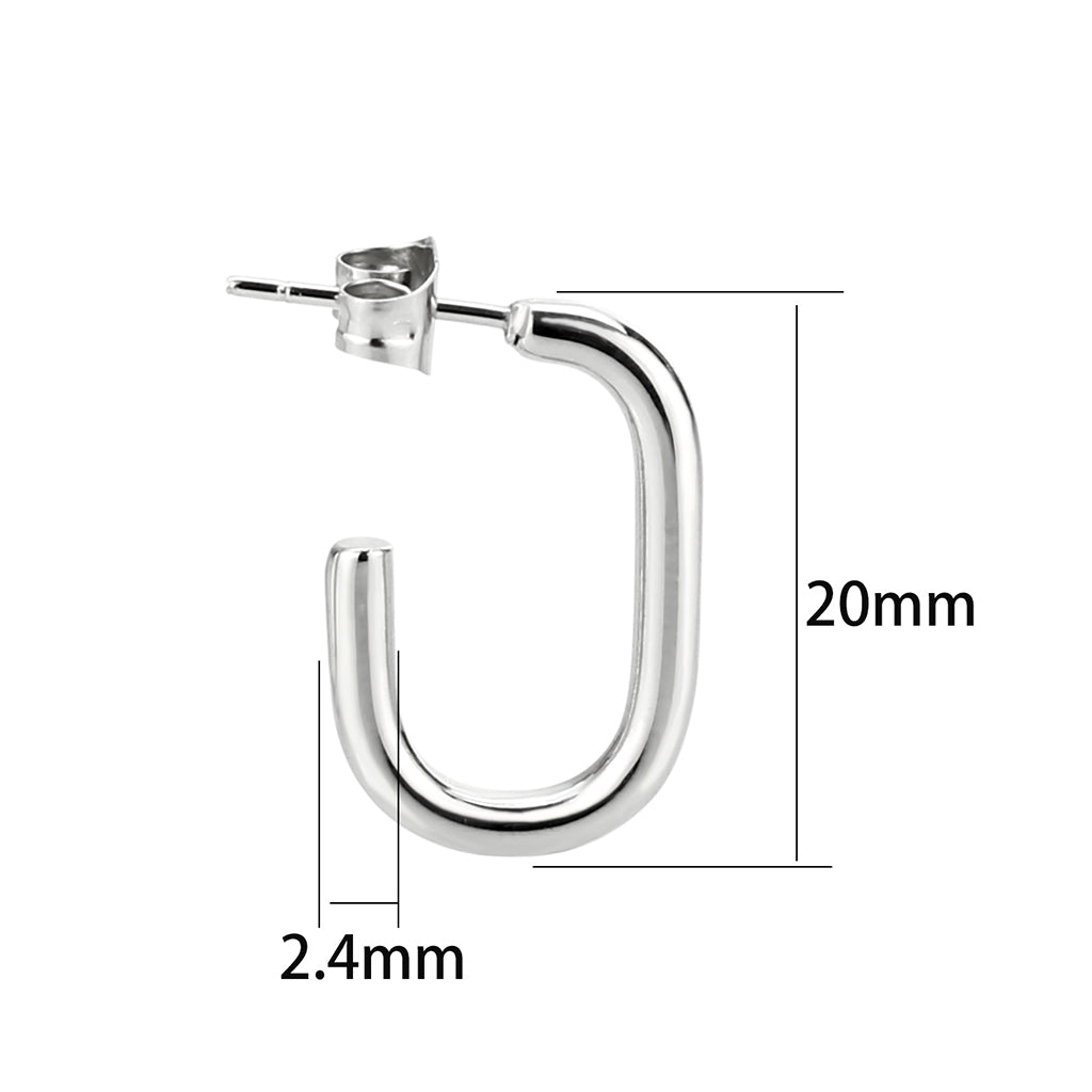 High Polished Minimalist Stainless Steel Earrings