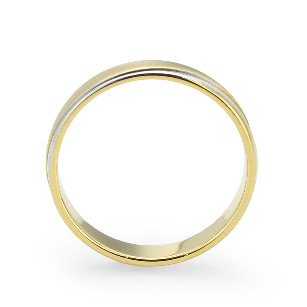 Two Tone IP Gold (Ion Plating) Stainless Steel Ring with NoStone in No Stone