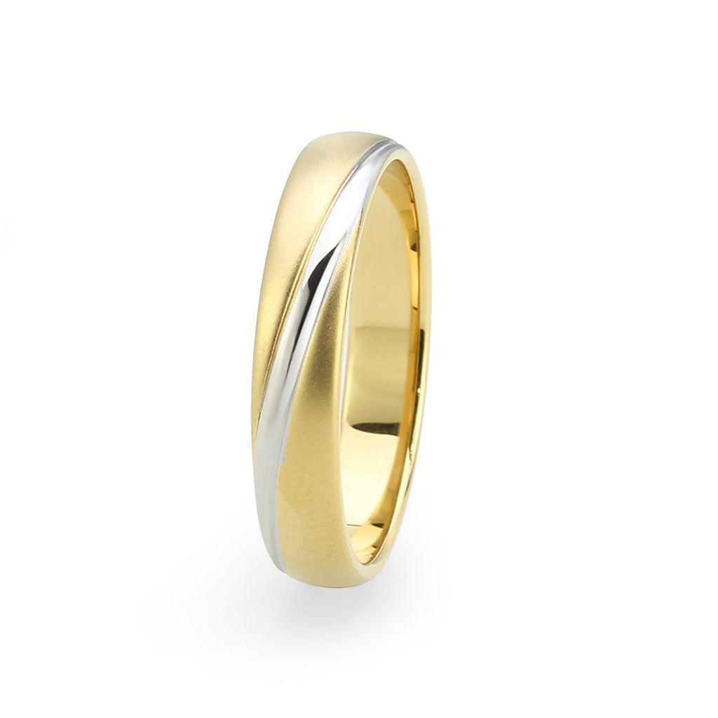 Two Tone IP Gold (Ion Plating) Stainless Steel Ring with NoStone in No Stone