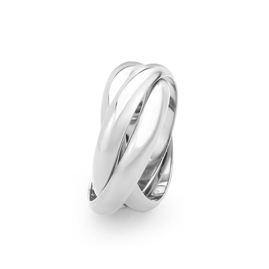 High polished (no plating) Stainless Steel Ring with NoStone in No Stone