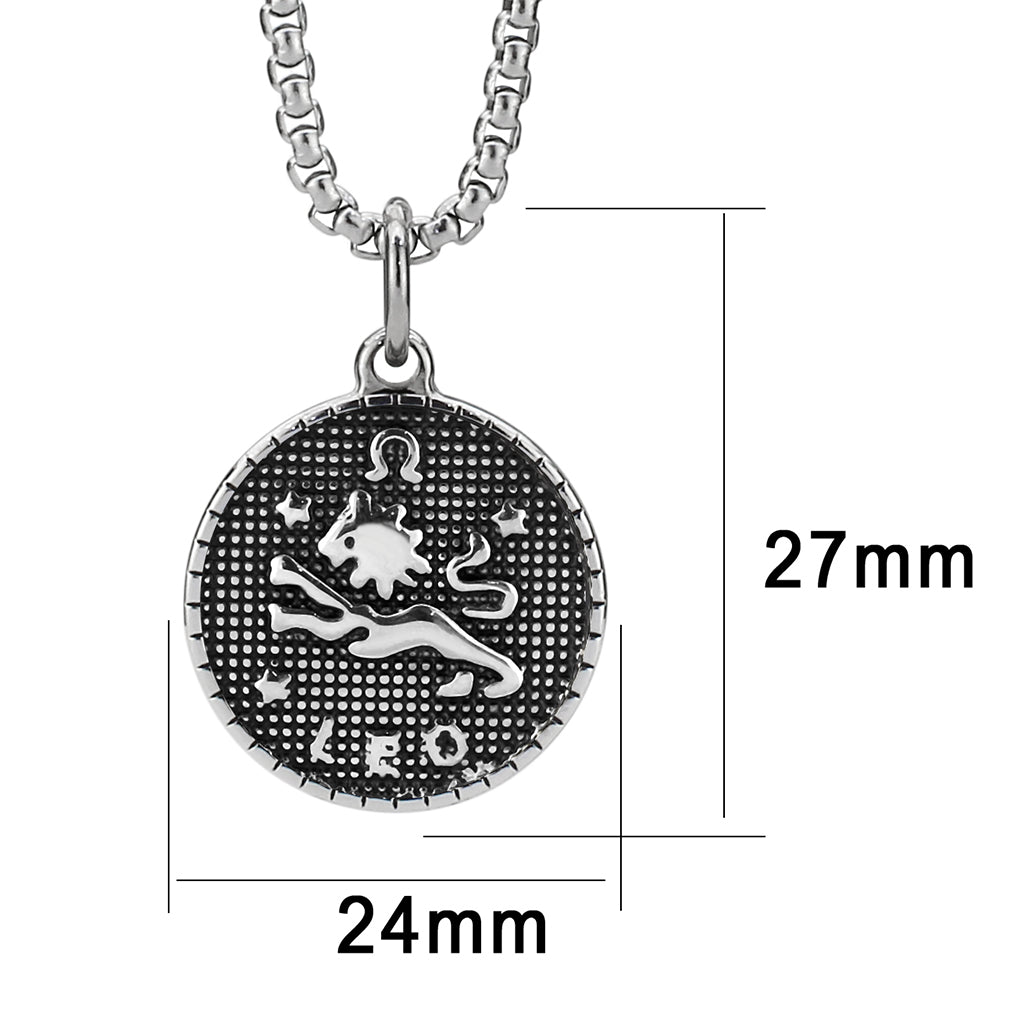 High polished (no plating) Stainless Steel Chain Pendant with NoStone in No Stone