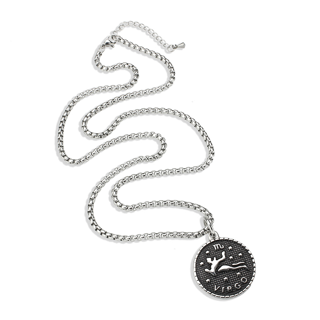 High polished (no plating) Stainless Steel Chain Pendant with NoStone in No Stone