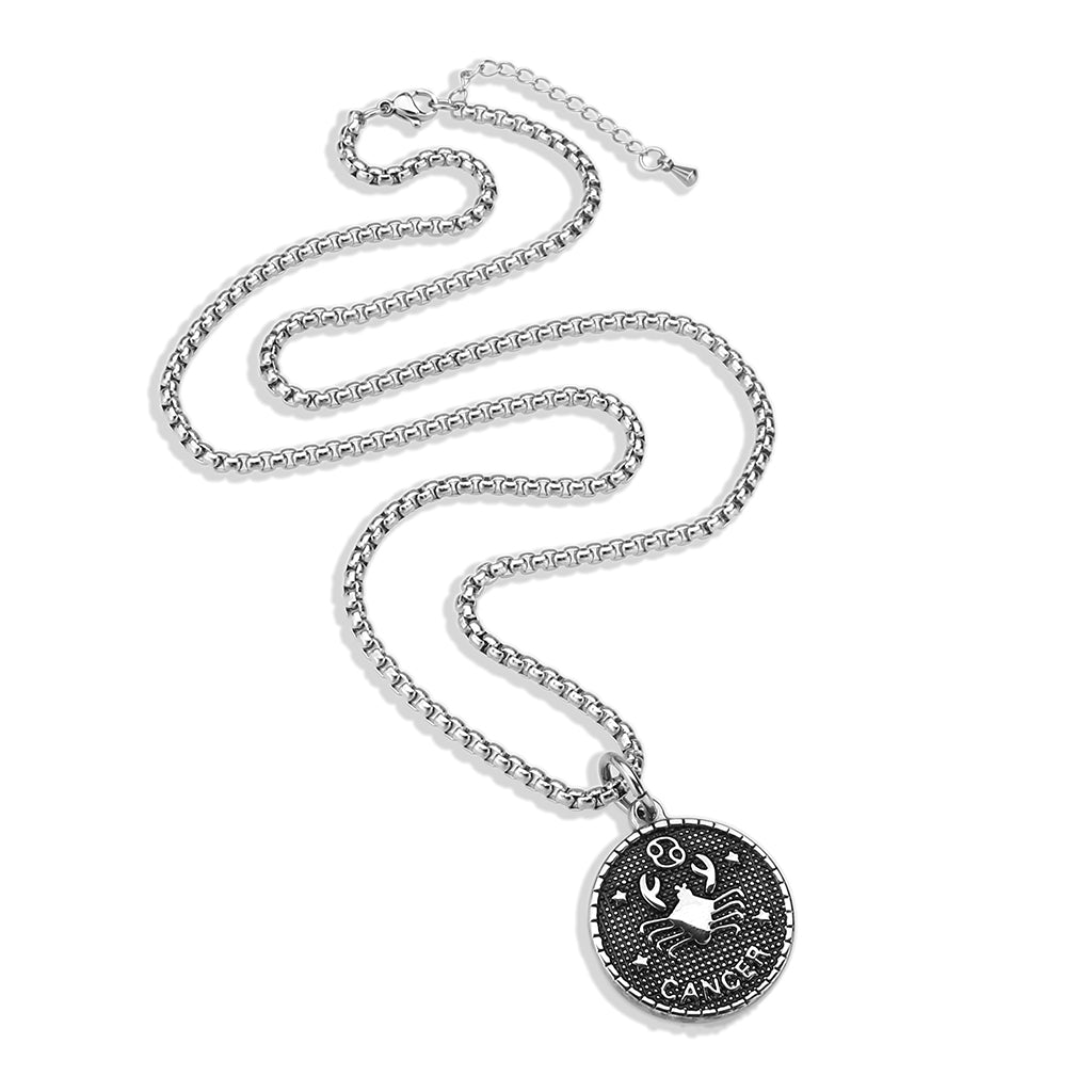 High polished (no plating) Stainless Steel Chain Pendant with NoStone in No Stone
