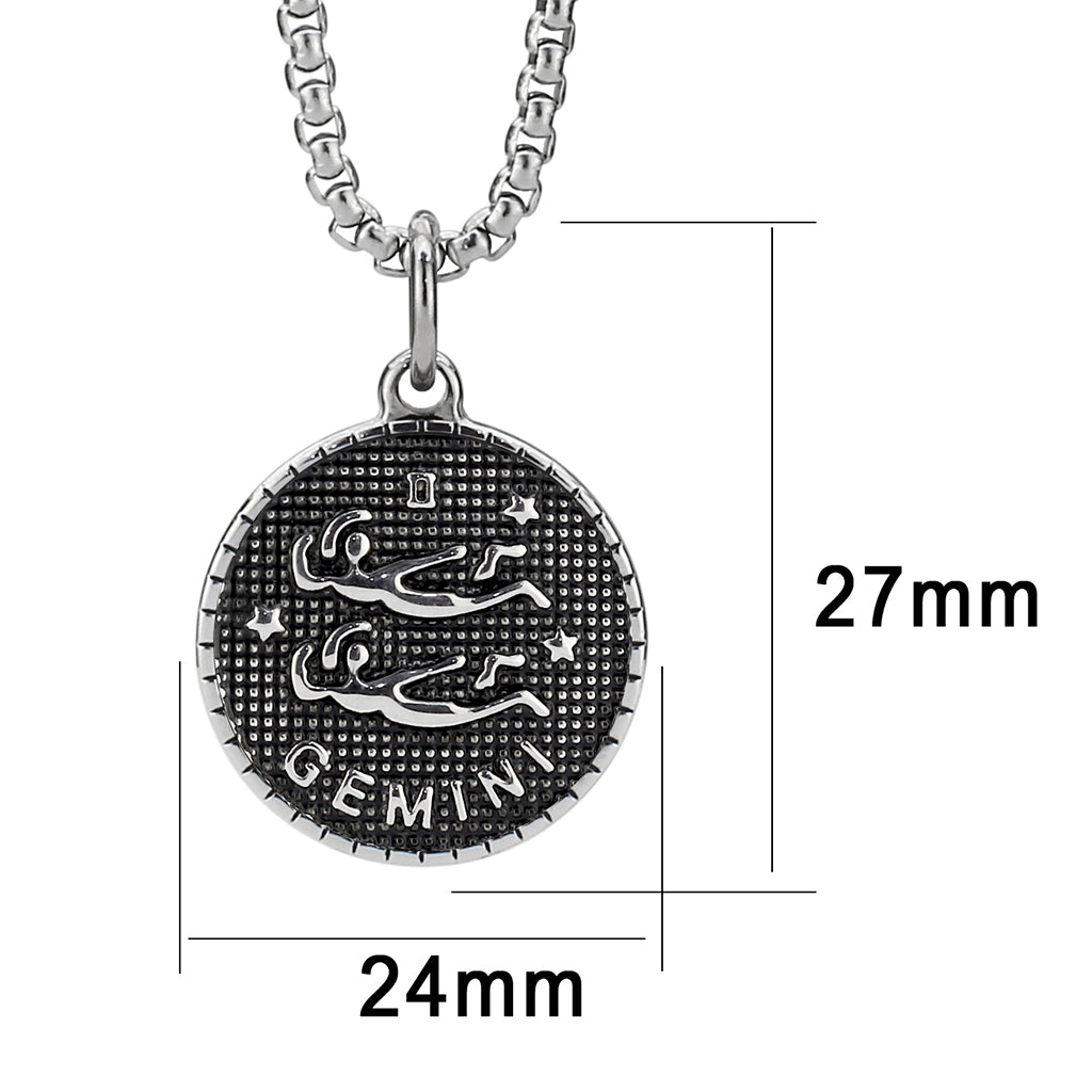 High polished (no plating) Stainless Steel Chain Pendant with NoStone in No Stone