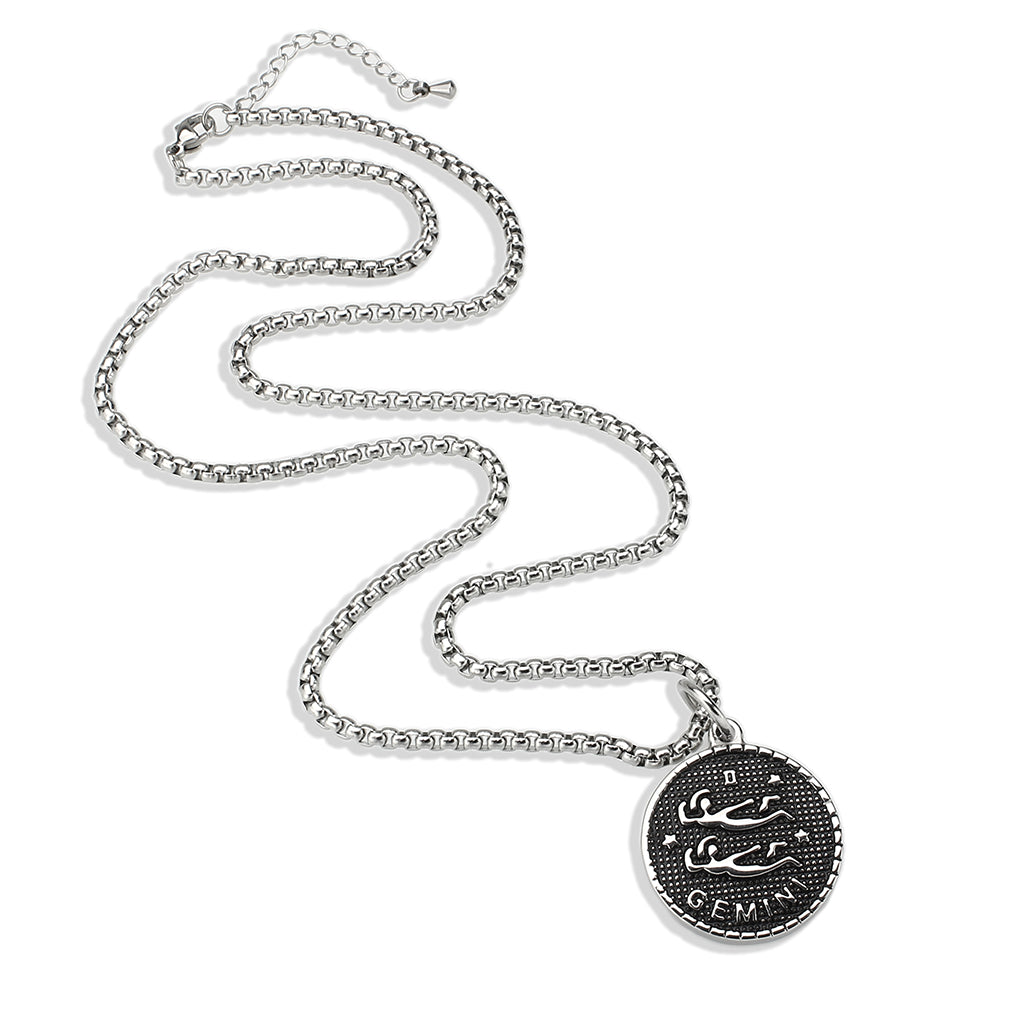 High polished (no plating) Stainless Steel Chain Pendant with NoStone in No Stone