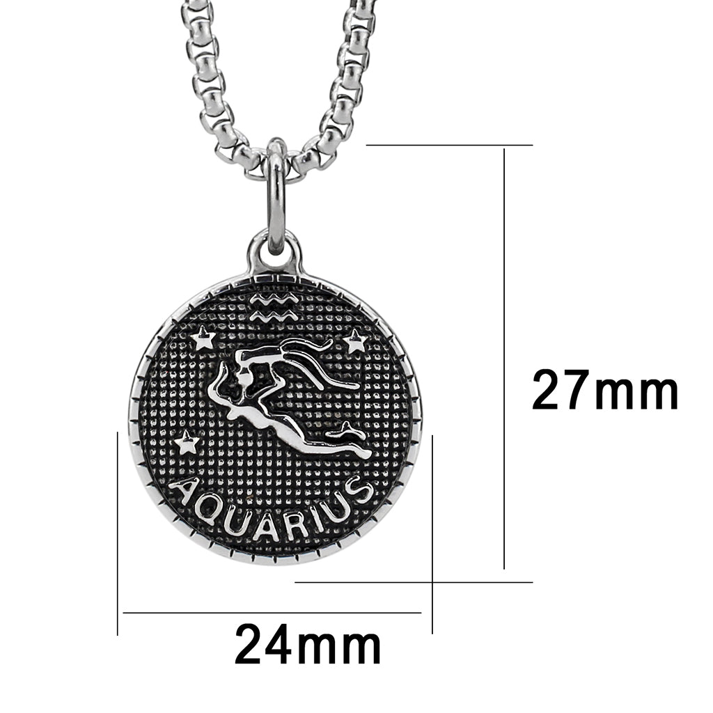 High polished (no plating) Stainless Steel Chain Pendant with NoStone in No Stone