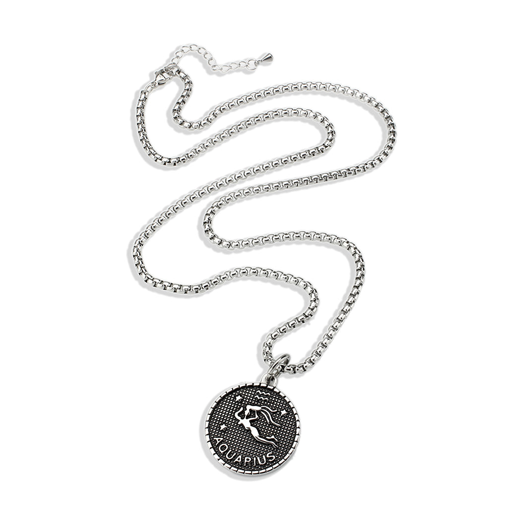 High polished (no plating) Stainless Steel Chain Pendant with NoStone in No Stone