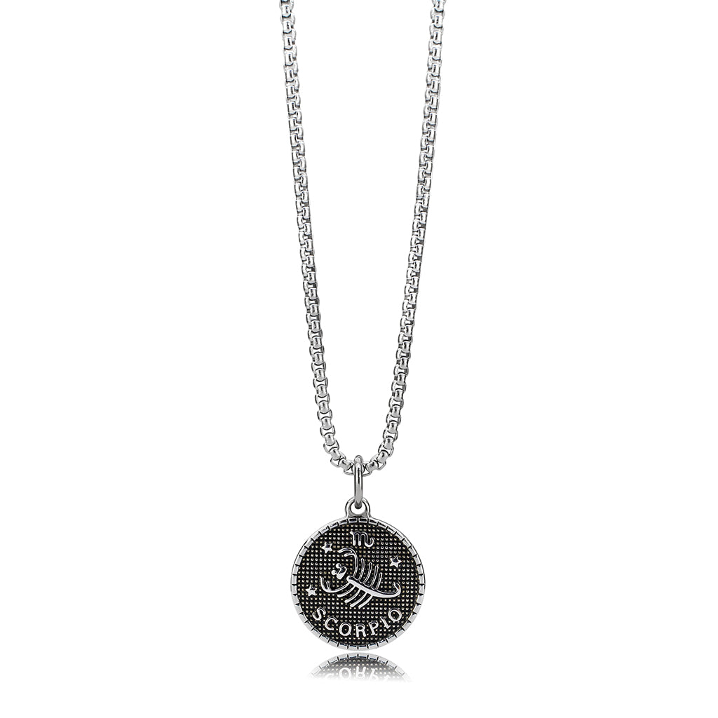 High polished (no plating) Stainless Steel Chain Pendant with NoStone in No Stone