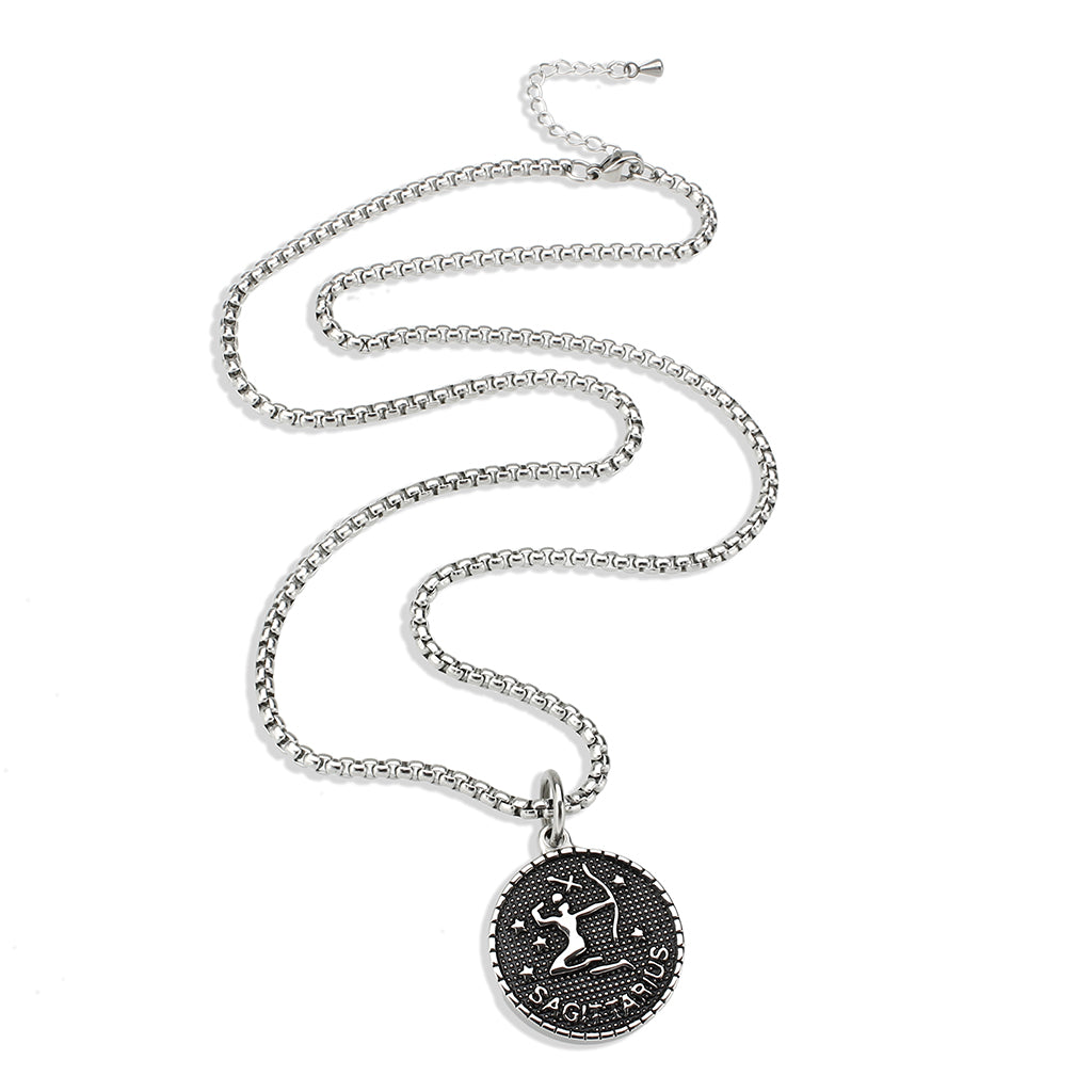 High polished (no plating) Stainless Steel Chain Pendant with NoStone in No Stone