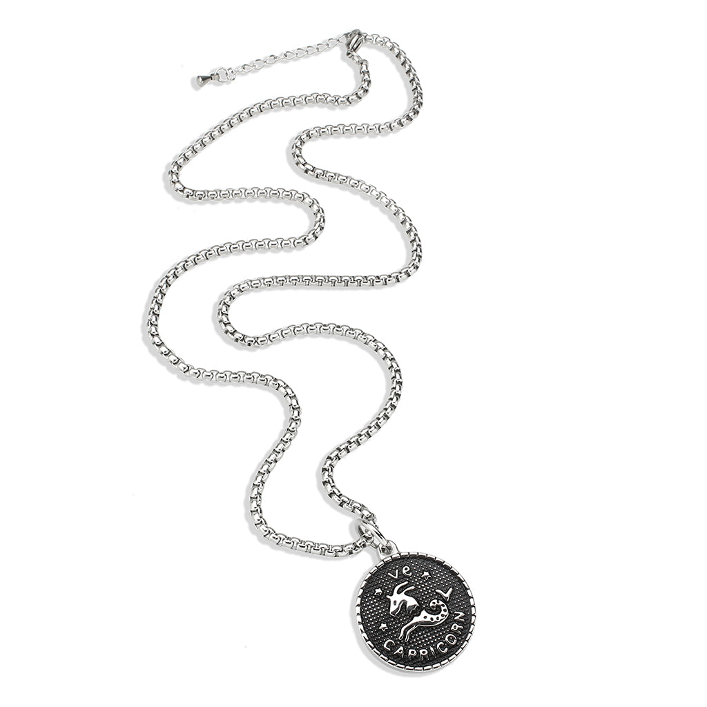 High polished (no plating) Stainless Steel Chain Pendant with NoStone in No Stone