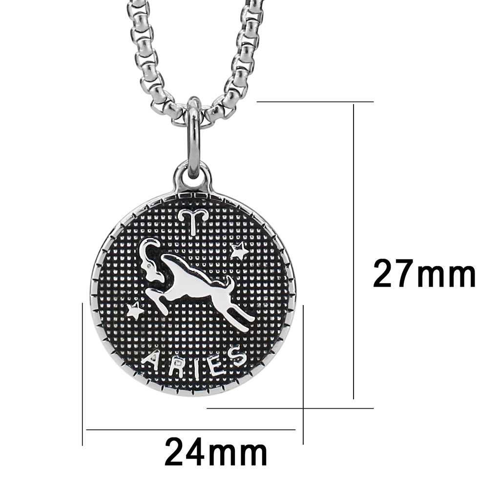 High polished (no plating) Stainless Steel Chain Pendant with NoStone in No Stone