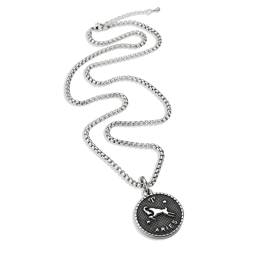 High polished (no plating) Stainless Steel Chain Pendant with NoStone in No Stone