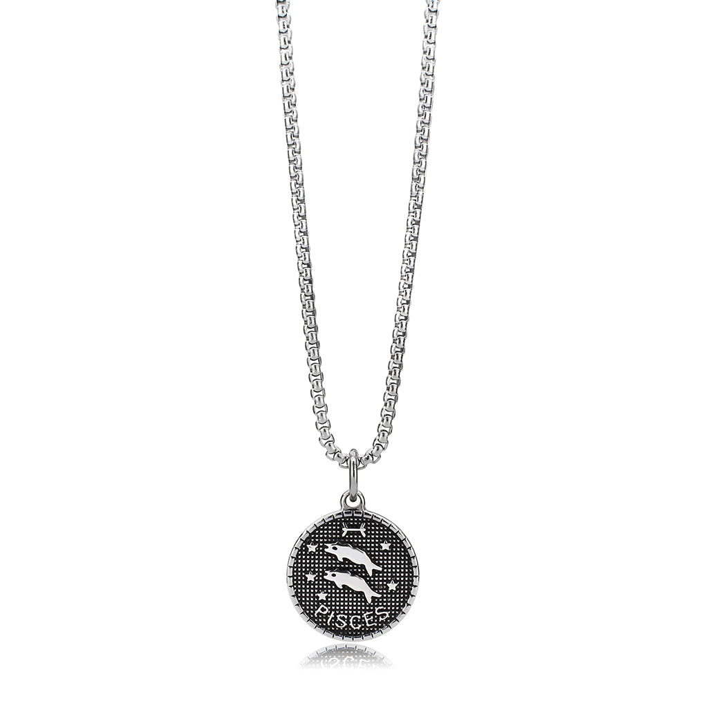 High polished (no plating) Stainless Steel Chain Pendant with NoStone in No Stone