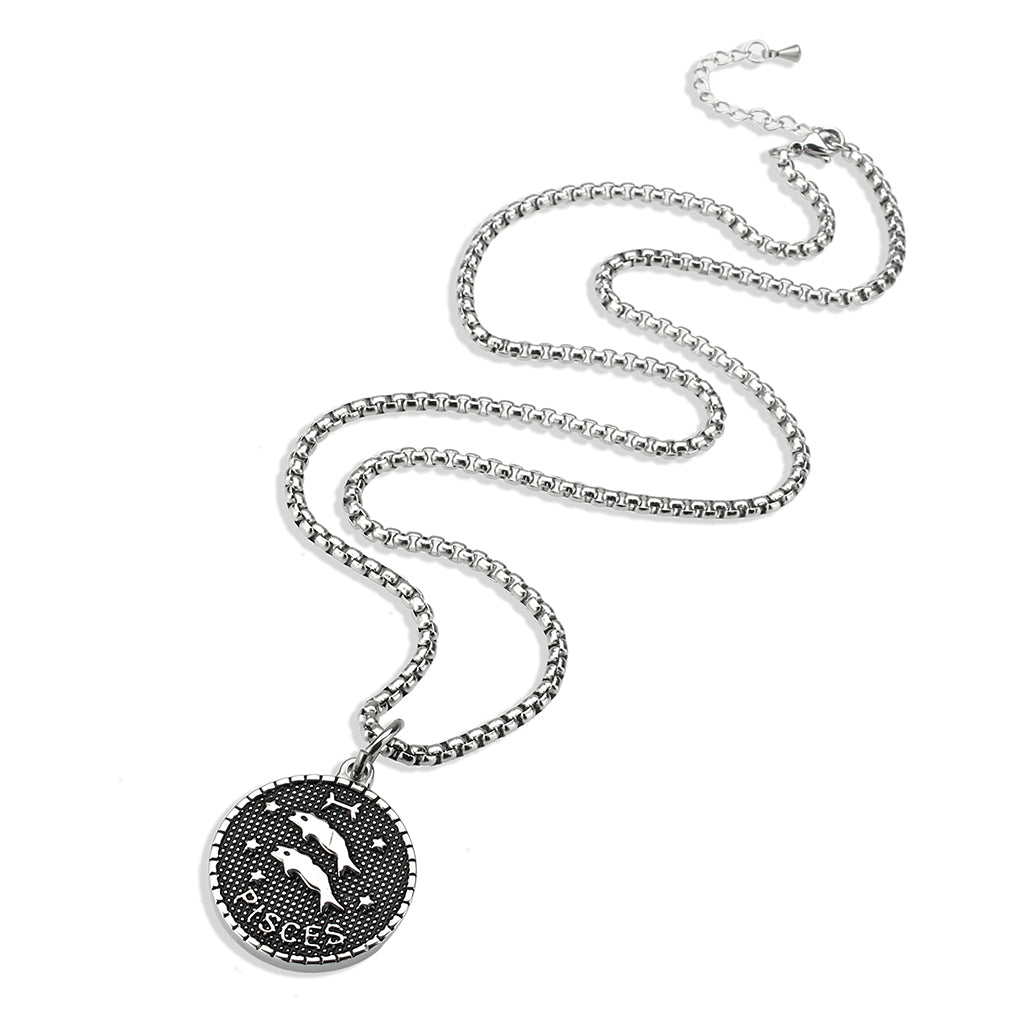 High polished (no plating) Stainless Steel Chain Pendant with NoStone in No Stone