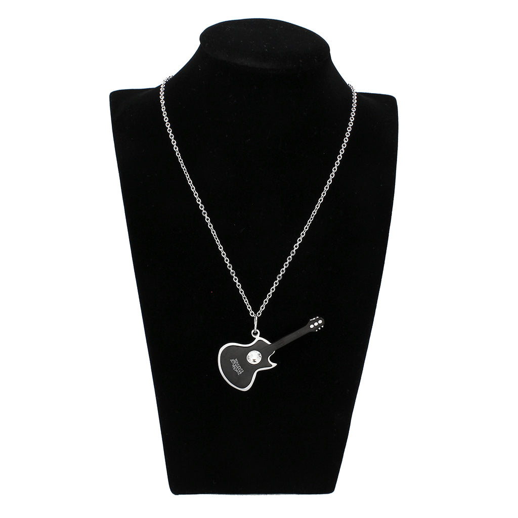 High polished (no plating) Stainless Steel Chain Pendant with Top Grade Crystal in Clear