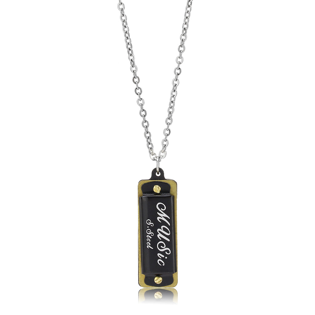 Two Tone IP Gold (Ion Plating) Stainless Steel Chain Pendant with NoStone in No Stone