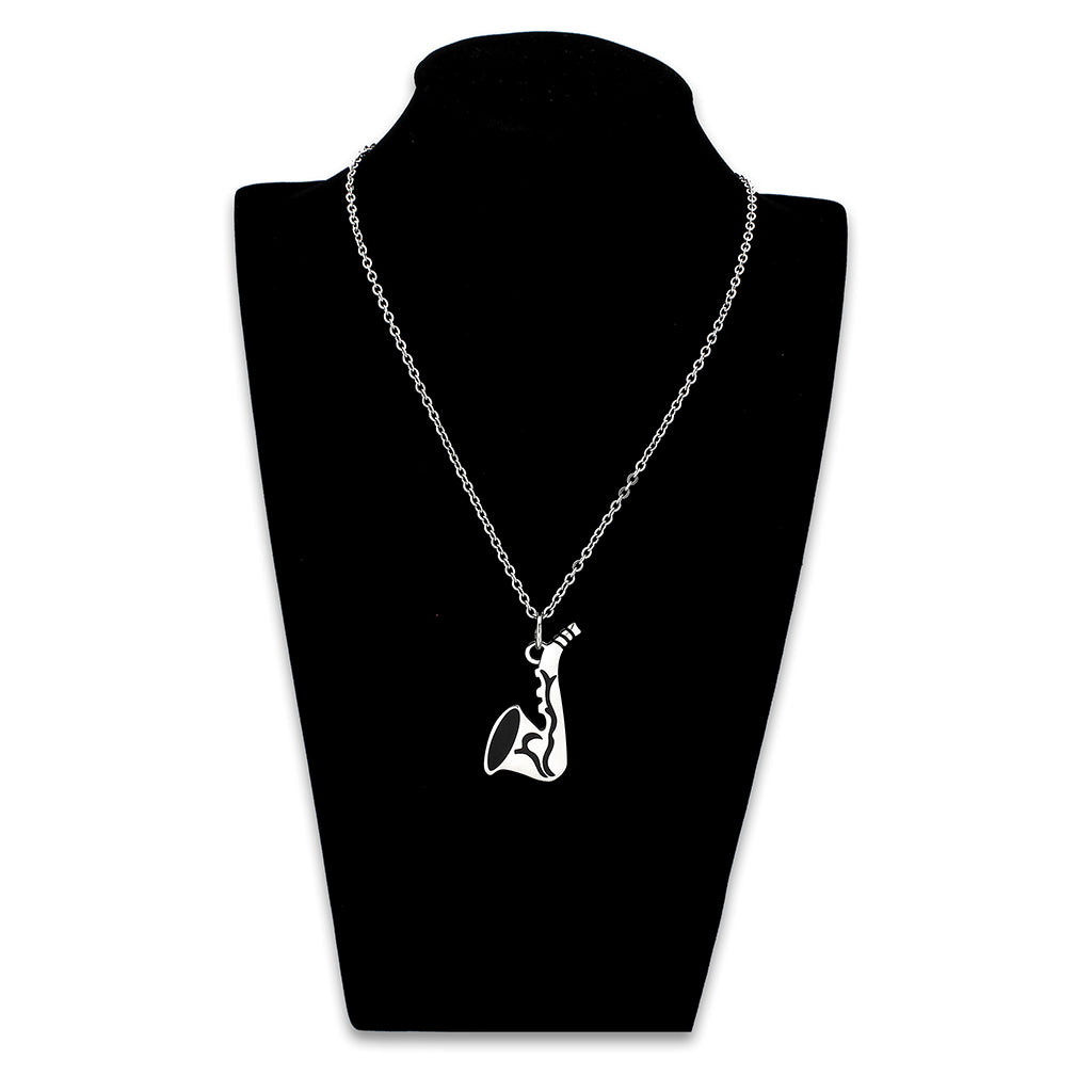 High polished (no plating) Stainless Steel Chain Pendant with NoStone in No Stone