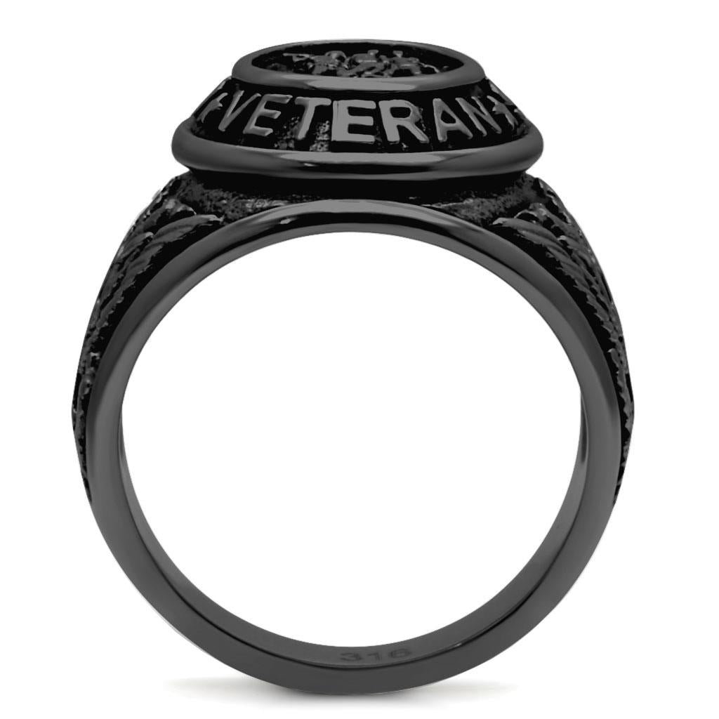 TK414704J - IP Black(Ion Plating) Stainless Steel Ring with Epoxy in Jet